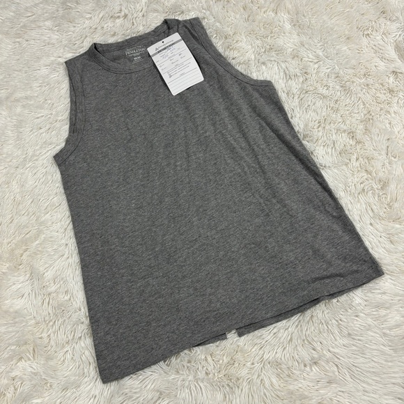 Pendleton Woman’s Cotton Split Back Gray sleeveless top Medium - Picture 1 of 11